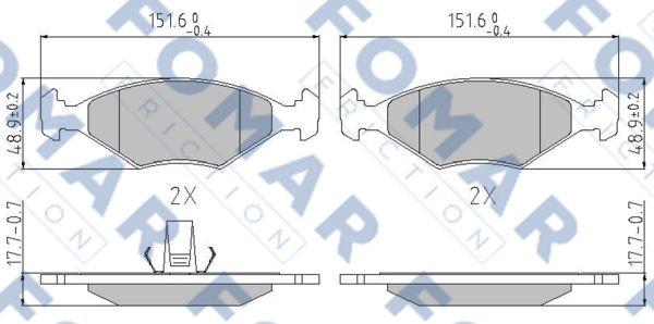 FOMAR Friction FO 913881 - Komplet Pločica, disk-kočnica www.molydon.hr