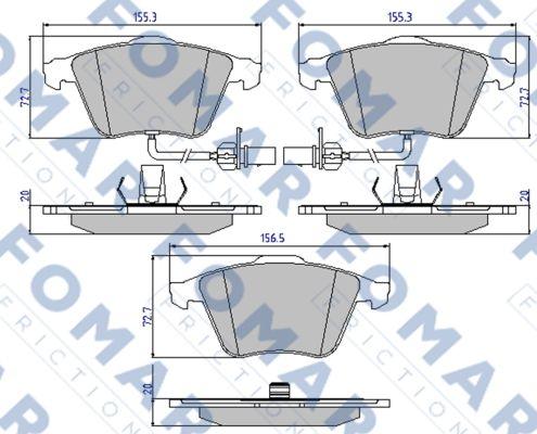 FOMAR Friction FO 912481 - Komplet Pločica, disk-kočnica www.molydon.hr