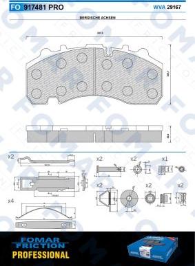 FOMAR Friction FO 917481 - Komplet Pločica, disk-kočnica www.molydon.hr