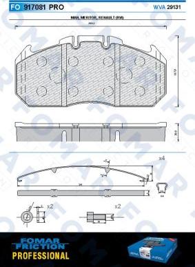 FOMAR Friction FO 917081 - Komplet Pločica, disk-kočnica www.molydon.hr