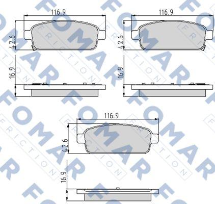 FOMAR Friction FO 936481 - Komplet Pločica, disk-kočnica www.molydon.hr