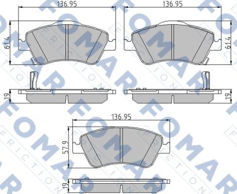 FOMAR Friction FO 936081 - Komplet Pločica, disk-kočnica www.molydon.hr