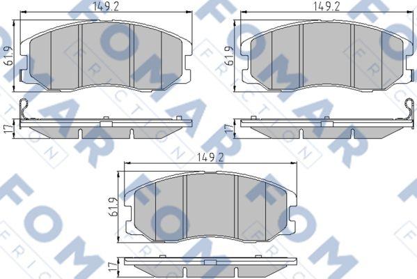 FOMAR Friction FO 930881 - Komplet Pločica, disk-kočnica www.molydon.hr