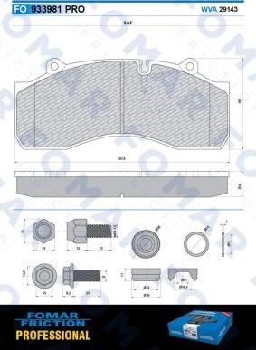 FOMAR Friction FO 933981 - Komplet Pločica, disk-kočnica www.molydon.hr