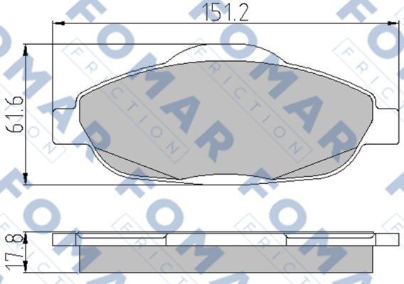 FOMAR Friction FO 929581 - Komplet Pločica, disk-kočnica www.molydon.hr