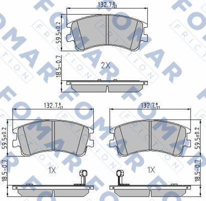 FOMAR Friction FO 924981 - Komplet Pločica, disk-kočnica www.molydon.hr