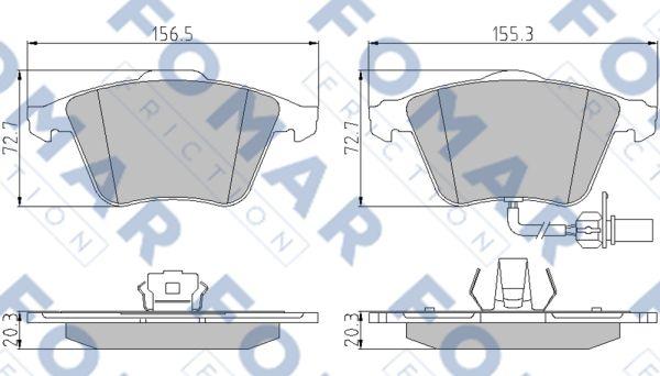 FOMAR Friction FO 920981 - Komplet Pločica, disk-kočnica www.molydon.hr