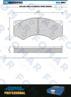 FOMAR Friction FO 494781 - Komplet Pločica, disk-kočnica www.molydon.hr