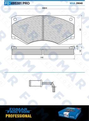 FOMAR Friction FO 495381 - Komplet Pločica, disk-kočnica www.molydon.hr