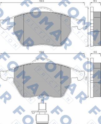 FOMAR Friction FO 495781 - Komplet Pločica, disk-kočnica www.molydon.hr