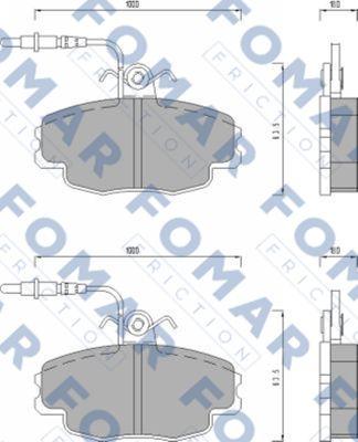 FOMAR Friction FO 498681 - Komplet Pločica, disk-kočnica www.molydon.hr