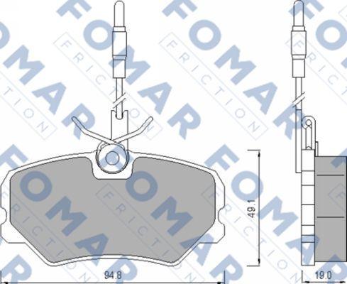 FOMAR Friction FO 492281 - Komplet Pločica, disk-kočnica www.molydon.hr