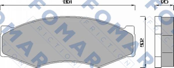 FOMAR Friction FO 441581 - Komplet Pločica, disk-kočnica www.molydon.hr