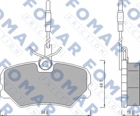 FOMAR Friction FO 443981 - Komplet Pločica, disk-kočnica www.molydon.hr