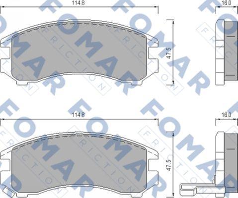 FOMAR Friction FO 443681 - Komplet Pločica, disk-kočnica www.molydon.hr