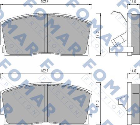 FOMAR Friction FO 447281 - Komplet Pločica, disk-kočnica www.molydon.hr