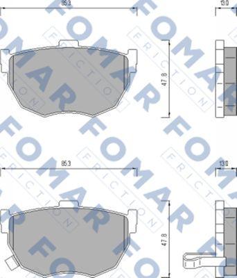 FOMAR Friction FO 451681 - Komplet Pločica, disk-kočnica www.molydon.hr