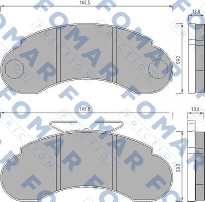 FOMAR Friction FO 458581 - Komplet Pločica, disk-kočnica www.molydon.hr