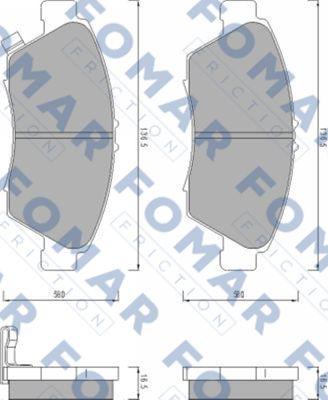 FOMAR Friction FO 453481 - Komplet Pločica, disk-kočnica www.molydon.hr