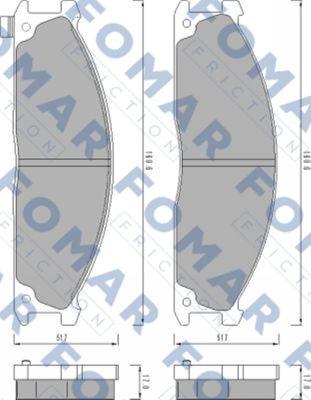 FOMAR Friction FO 460781 - Komplet Pločica, disk-kočnica www.molydon.hr