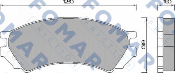 FOMAR Friction FO 461881 - Komplet Pločica, disk-kočnica www.molydon.hr