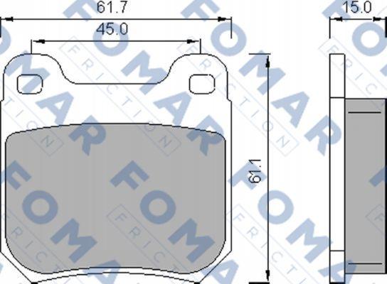 FOMAR Friction FO 468781 - Komplet Pločica, disk-kočnica www.molydon.hr