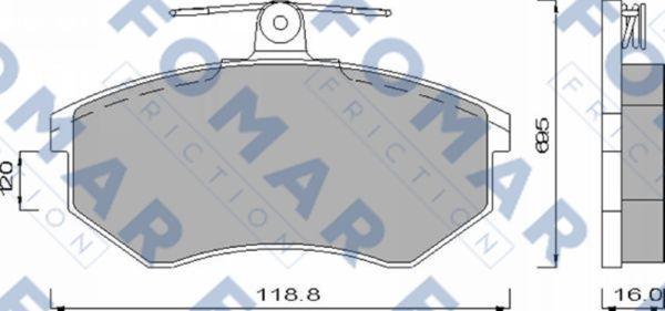 FOMAR Friction FO 488481 - Komplet Pločica, disk-kočnica www.molydon.hr