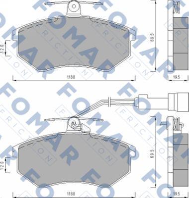 FOMAR Friction FO 488681 - Komplet Pločica, disk-kočnica www.molydon.hr