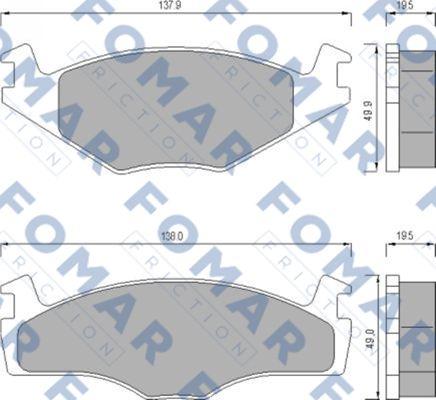 FOMAR Friction FO 436681 - Komplet Pločica, disk-kočnica www.molydon.hr