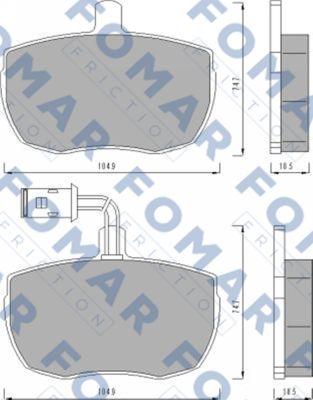 FOMAR Friction FO 437881 - Komplet Pločica, disk-kočnica www.molydon.hr