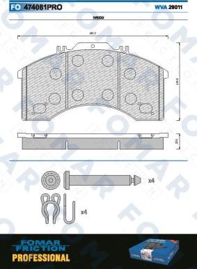 FOMAR Friction FO 474081 - Komplet Pločica, disk-kočnica www.molydon.hr