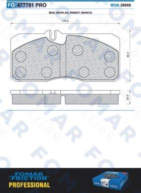 FOMAR Friction FO 477781 - Komplet Pločica, disk-kočnica www.molydon.hr