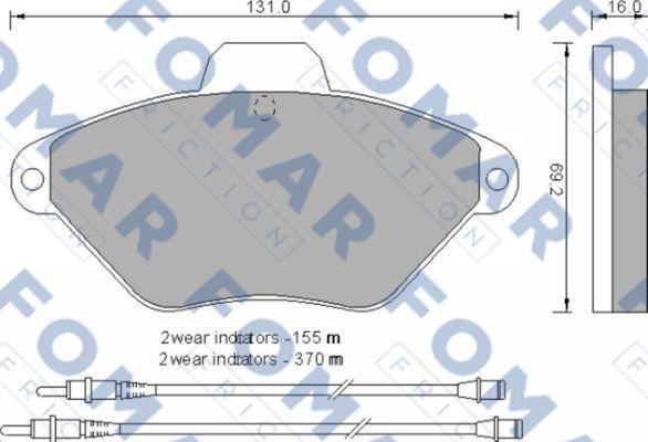 FOMAR Friction FO 592581 - Komplet Pločica, disk-kočnica www.molydon.hr