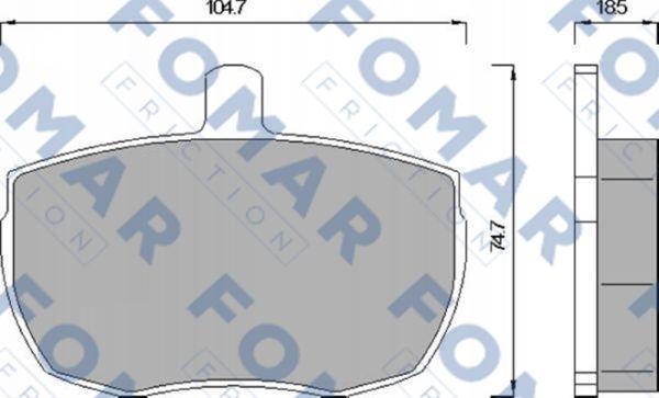 FOMAR Friction FO 543081 - Komplet Pločica, disk-kočnica www.molydon.hr