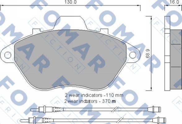 FOMAR Friction FO 554581 - Komplet Pločica, disk-kočnica www.molydon.hr