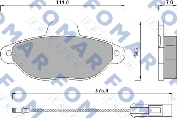 FOMAR Friction FO 582881 - Komplet Pločica, disk-kočnica www.molydon.hr