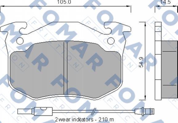 FOMAR Friction FO 528281 - Komplet Pločica, disk-kočnica www.molydon.hr