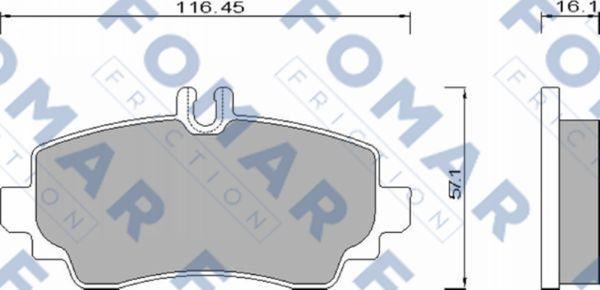 FOMAR Friction FO 668581 - Komplet Pločica, disk-kočnica www.molydon.hr