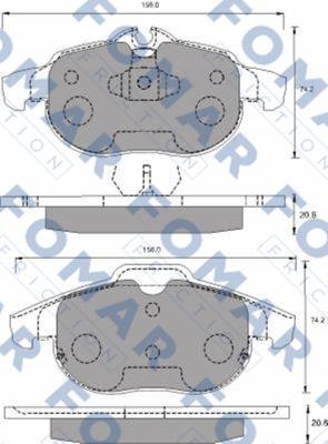 FOMAR Friction FO 689581 - Komplet Pločica, disk-kočnica www.molydon.hr