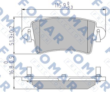 FOMAR Friction FO 684281 - Komplet Pločica, disk-kočnica www.molydon.hr