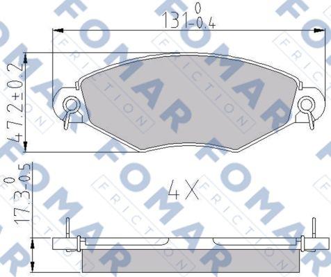 FOMAR Friction FO 688181 - Komplet Pločica, disk-kočnica www.molydon.hr