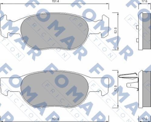 FOMAR Friction FO 688281 - Komplet Pločica, disk-kočnica www.molydon.hr