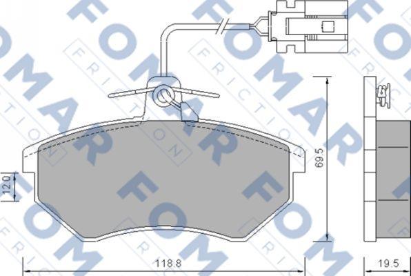 FOMAR Friction FO 634381 - Komplet Pločica, disk-kočnica www.molydon.hr