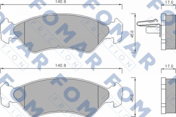 FOMAR Friction FO 633481 - Komplet Pločica, disk-kočnica www.molydon.hr