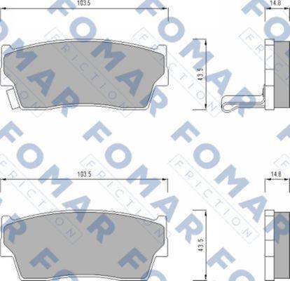 FOMAR Friction FO 623781 - Komplet Pločica, disk-kočnica www.molydon.hr