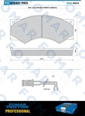 FOMAR Friction FO 674481 - Komplet Pločica, disk-kočnica www.molydon.hr