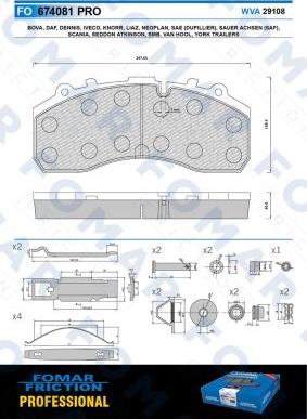 FOMAR Friction FO 674081 - Komplet Pločica, disk-kočnica www.molydon.hr