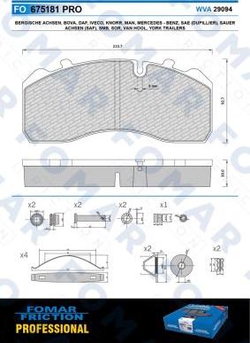 FOMAR Friction FO 675181 - Komplet Pločica, disk-kočnica www.molydon.hr