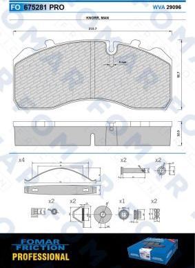 FOMAR Friction FO 675281 - Komplet Pločica, disk-kočnica www.molydon.hr