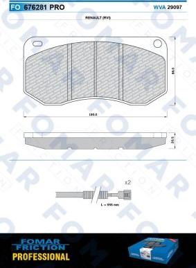 FOMAR Friction FO 676281 - Komplet Pločica, disk-kočnica www.molydon.hr